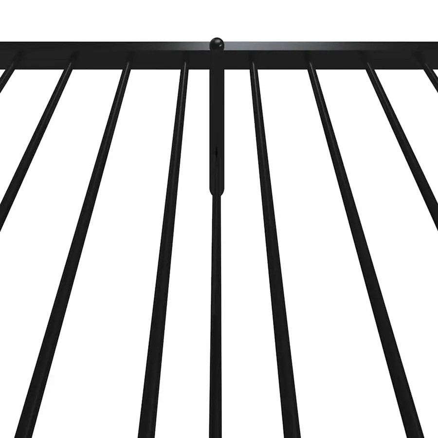 Cadre de lit métal sans matelas avec pied de lit noir 90x190 cm - 8