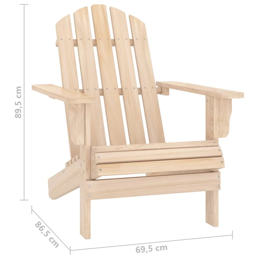Chaise de jardin Adirondack avec repose-pied et table Sapin - 16