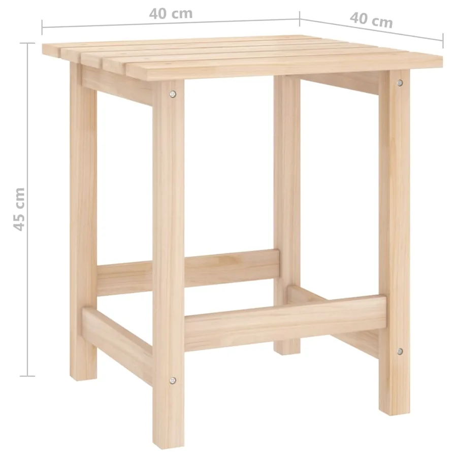Chaise de jardin Adirondack avec repose-pied et table Sapin - 17
