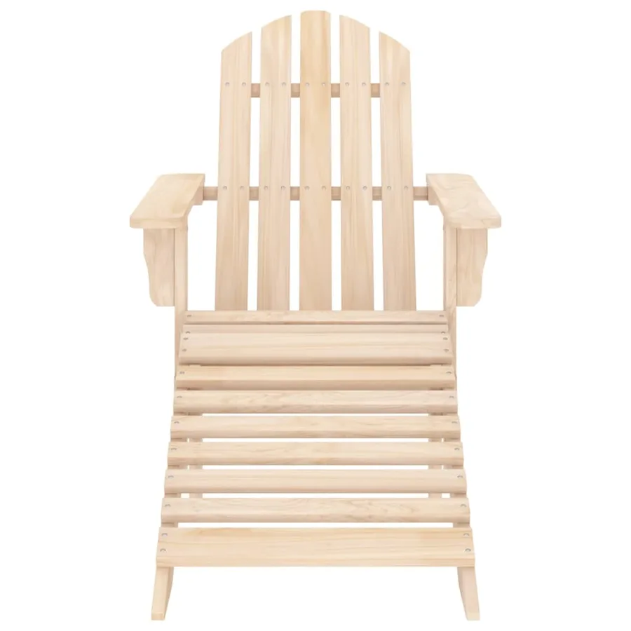 Chaise de jardin Adirondack avec repose-pied et table Sapin - 6