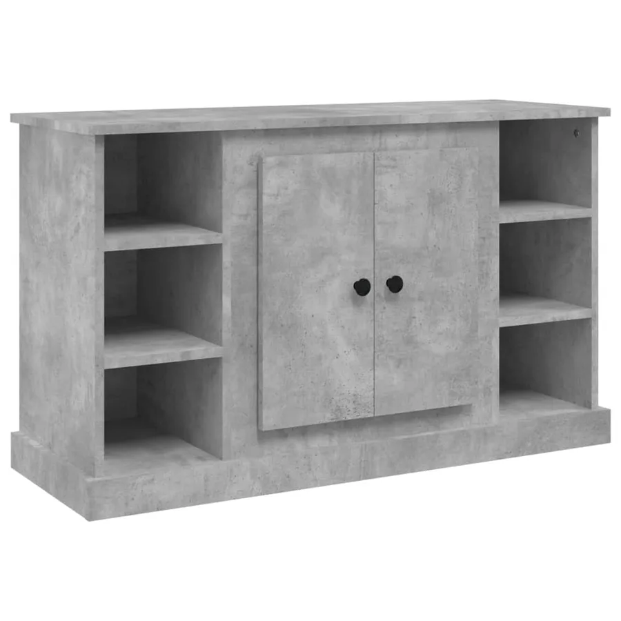 Buffet Gris béton 100x35,5x60 cm Bois d'ingénierie - 2