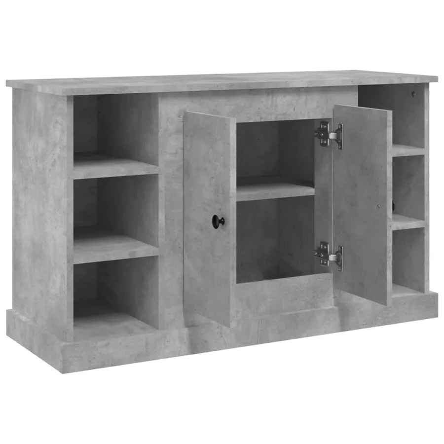 Buffet Gris béton 100x35,5x60 cm Bois d'ingénierie - 8