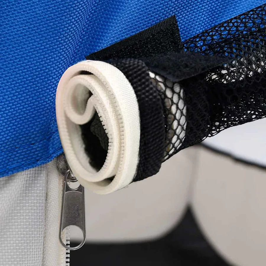 Parc pliable pour chien avec sac de transport Bleu 110x110x58cm - 5