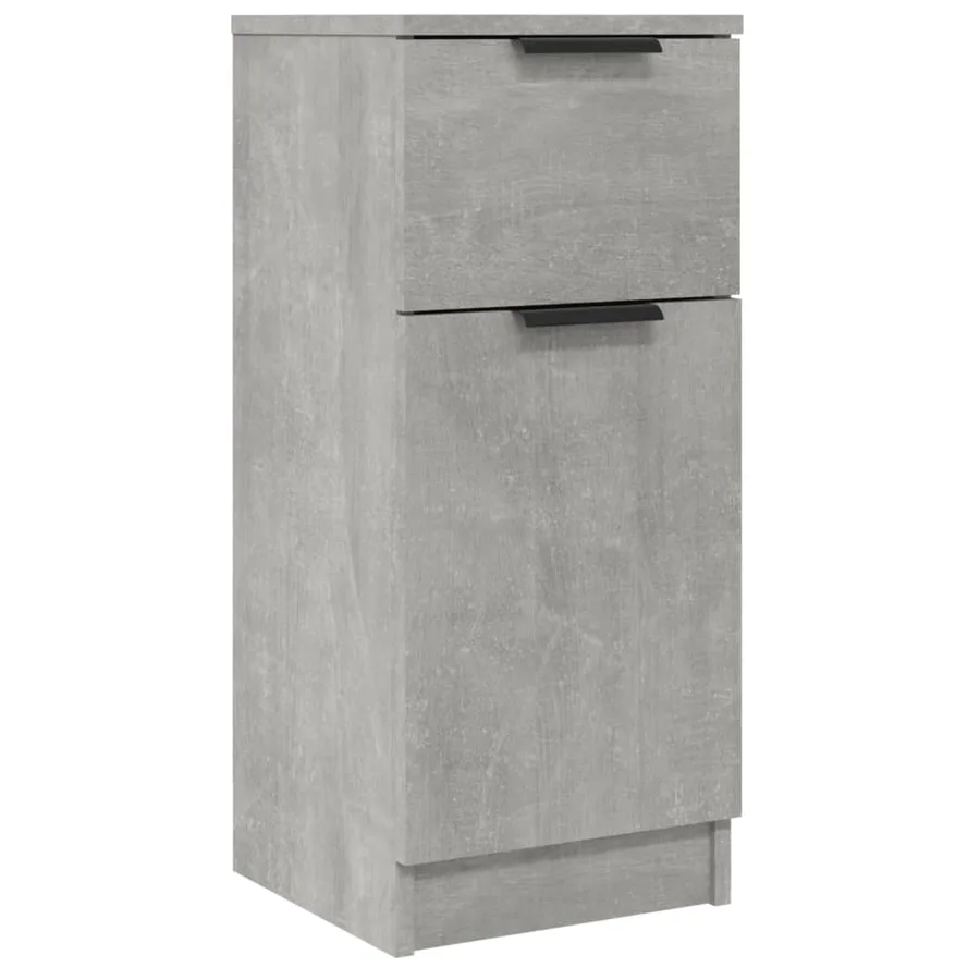 Buffets 2 pcs Gris béton 30x30x70 cm Bois d'ingénierie - 4