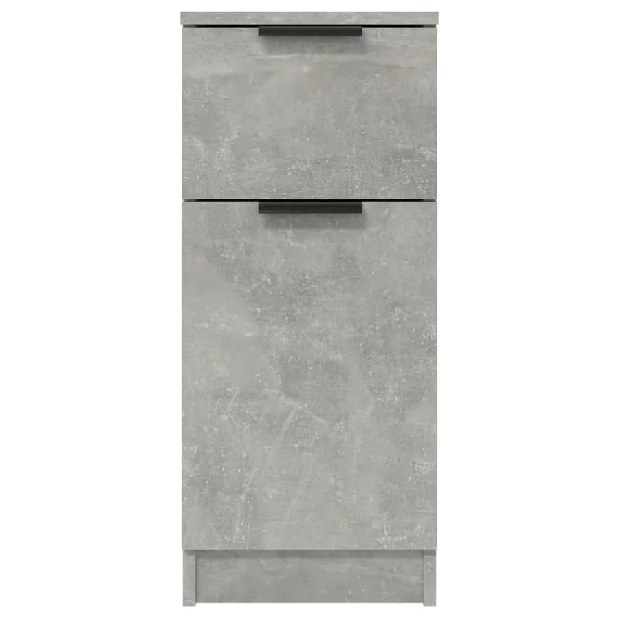 Buffets 2 pcs Gris béton 30x30x70 cm Bois d'ingénierie - 5