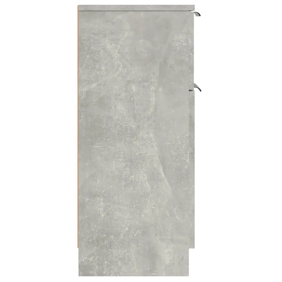 Buffets 2 pcs Gris béton 30x30x70 cm Bois d'ingénierie - 7
