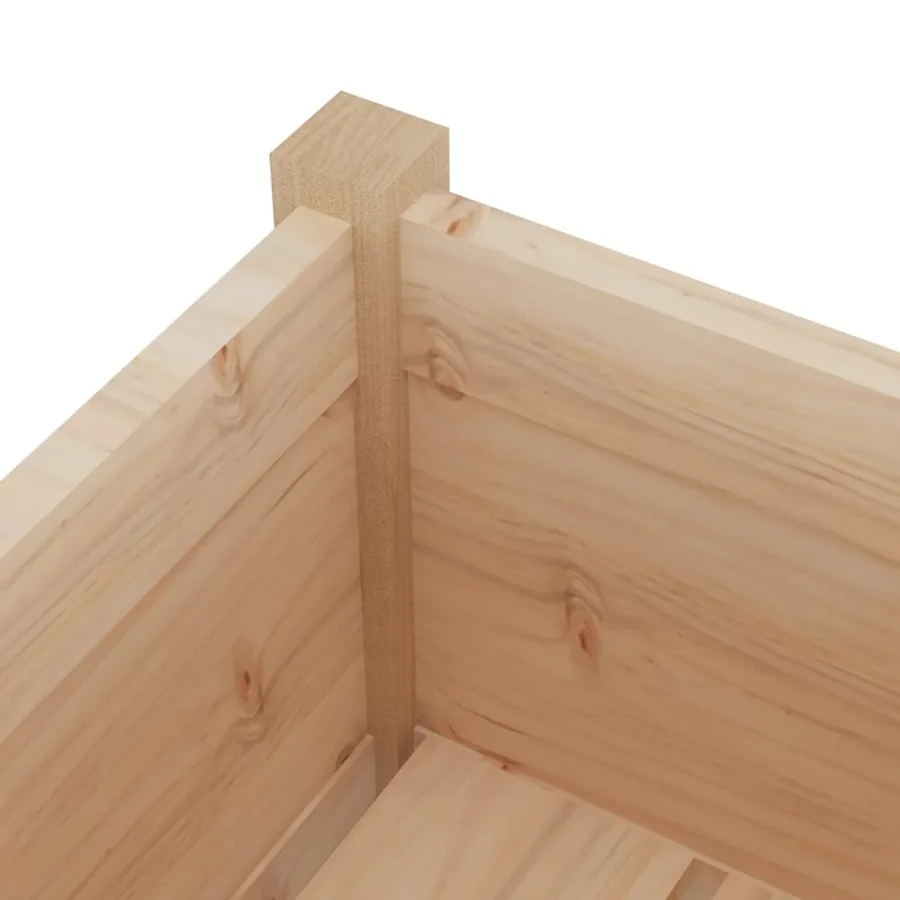Jardinières d'extérieur 2 pcs 31x31x70 cm bois de pin massif - 6
