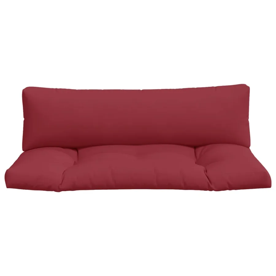 Coussins de palette lot de 2 rouge bordeaux tissu - 4