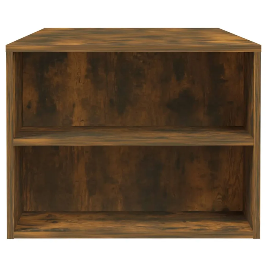 Table basse chêne fumé 102x55x42 cm bois d'ingénierie - 7