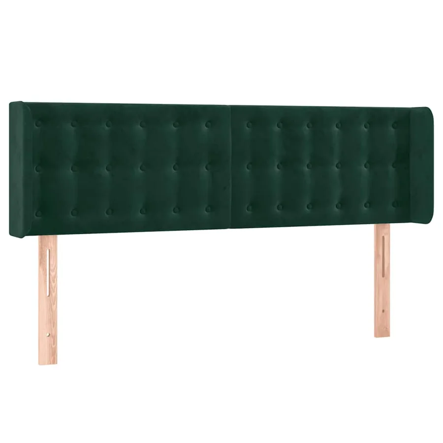Tête de lit à LED Vert foncé 147x16x78/88 cm Velours - 3