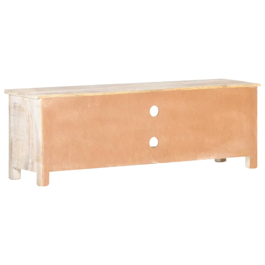 Meuble TV 120x30x40 cm Bois d'acacia brut - 4
