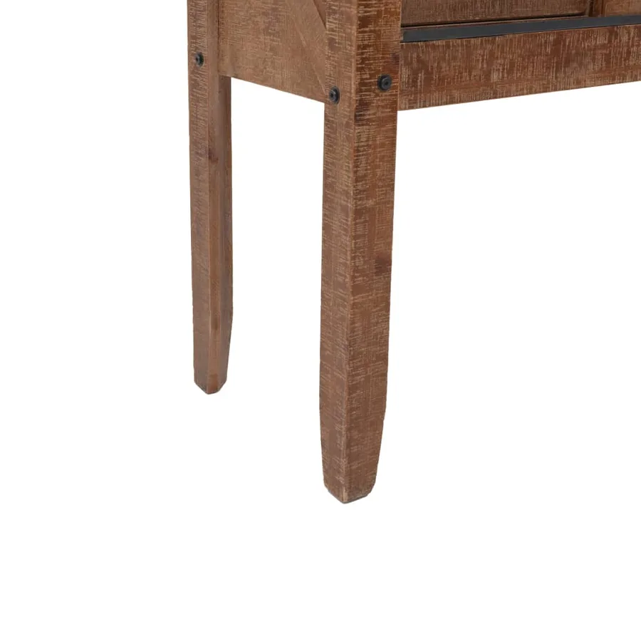 Table console Bois massif de sapin 131 x 35,5  x 75 cm Marron - 10