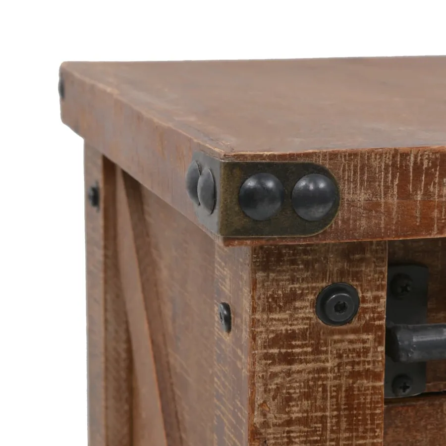 Table console Bois massif de sapin 131 x 35,5  x 75 cm Marron - 6