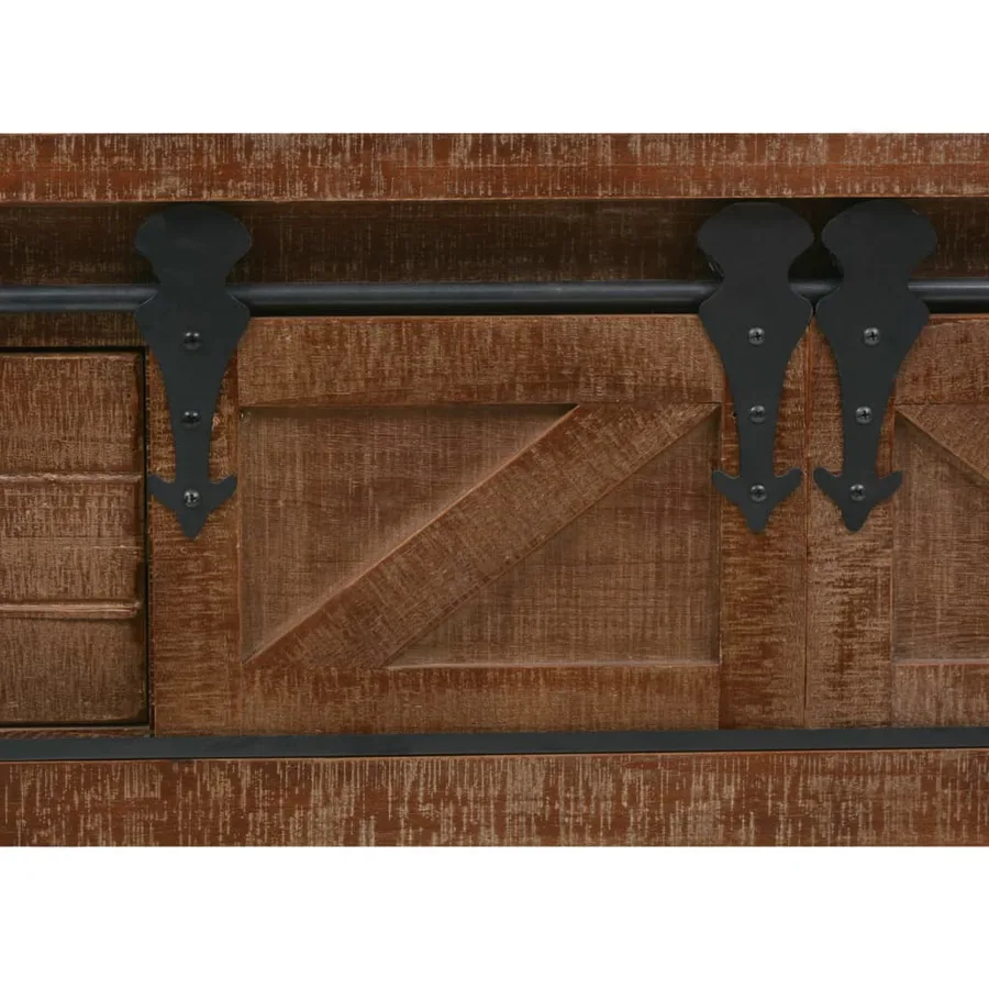 Table console Bois massif de sapin 131 x 35,5  x 75 cm Marron - 9