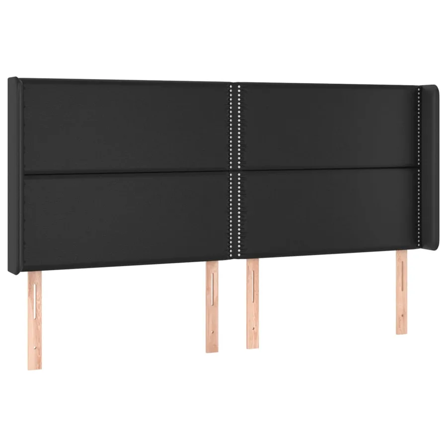Sommier à lattes de lit matelas LED Noir 180x200cm Similicuir - 7