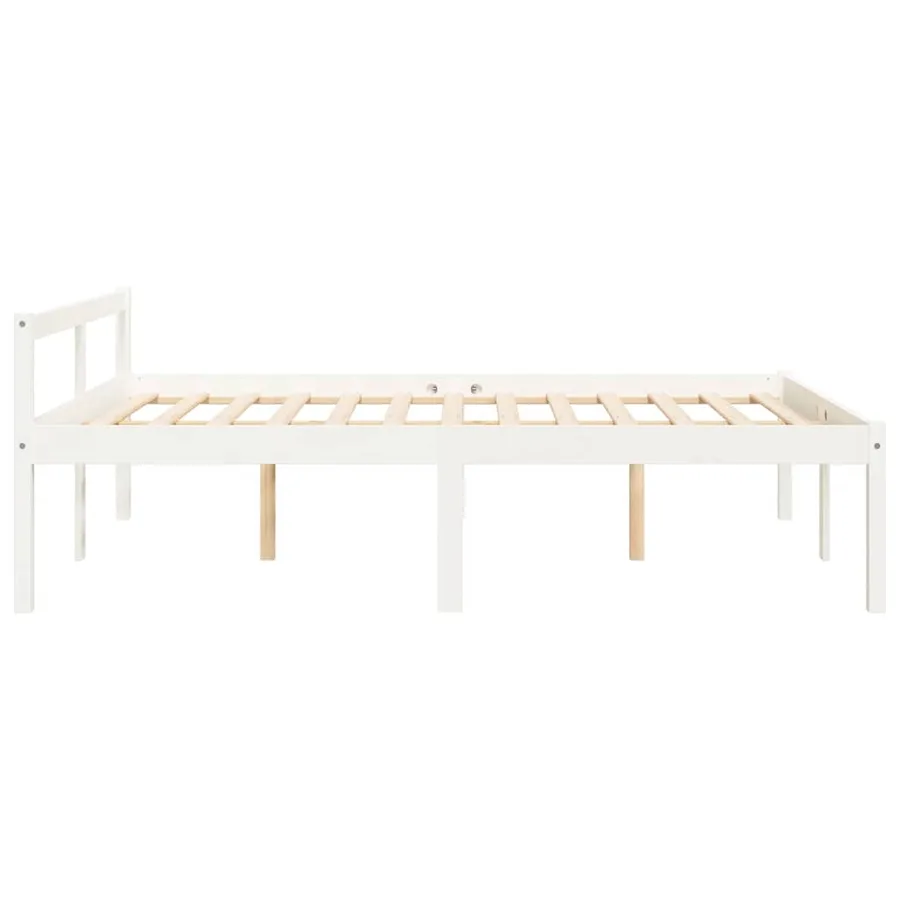 Lit pour personne âgée sans matelas 140x190 cm bois pin massif - 5