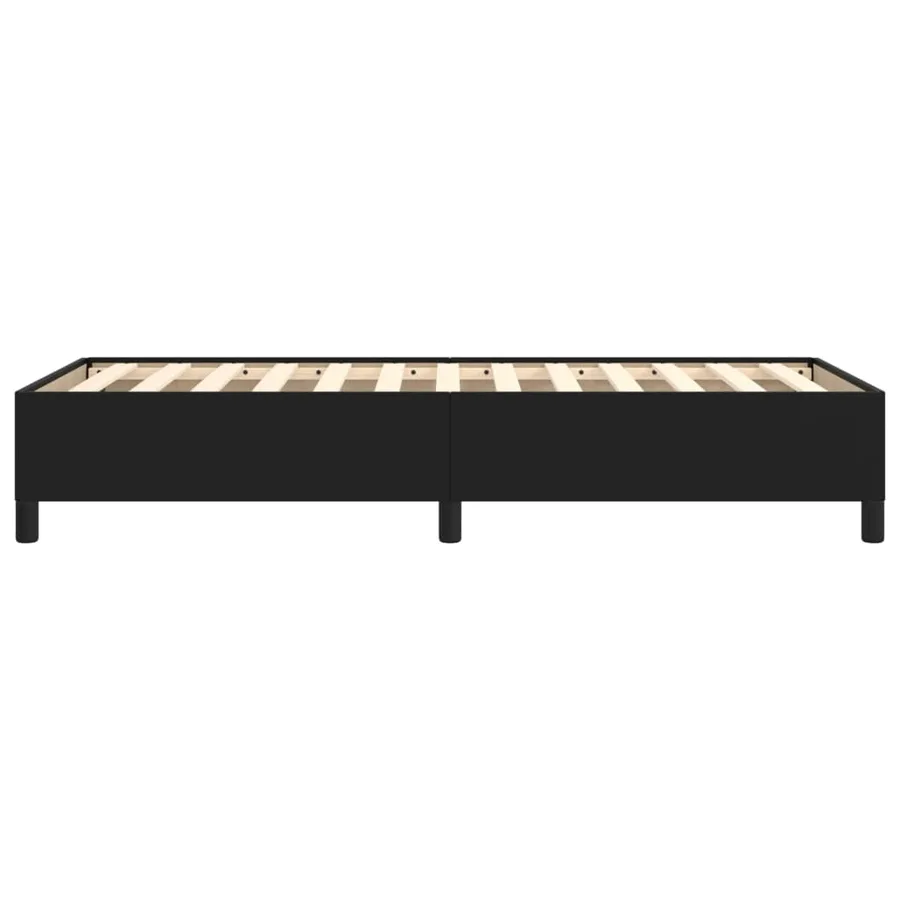 Cadre de lit sans matelas noir 100x200 cm similicuir - 6