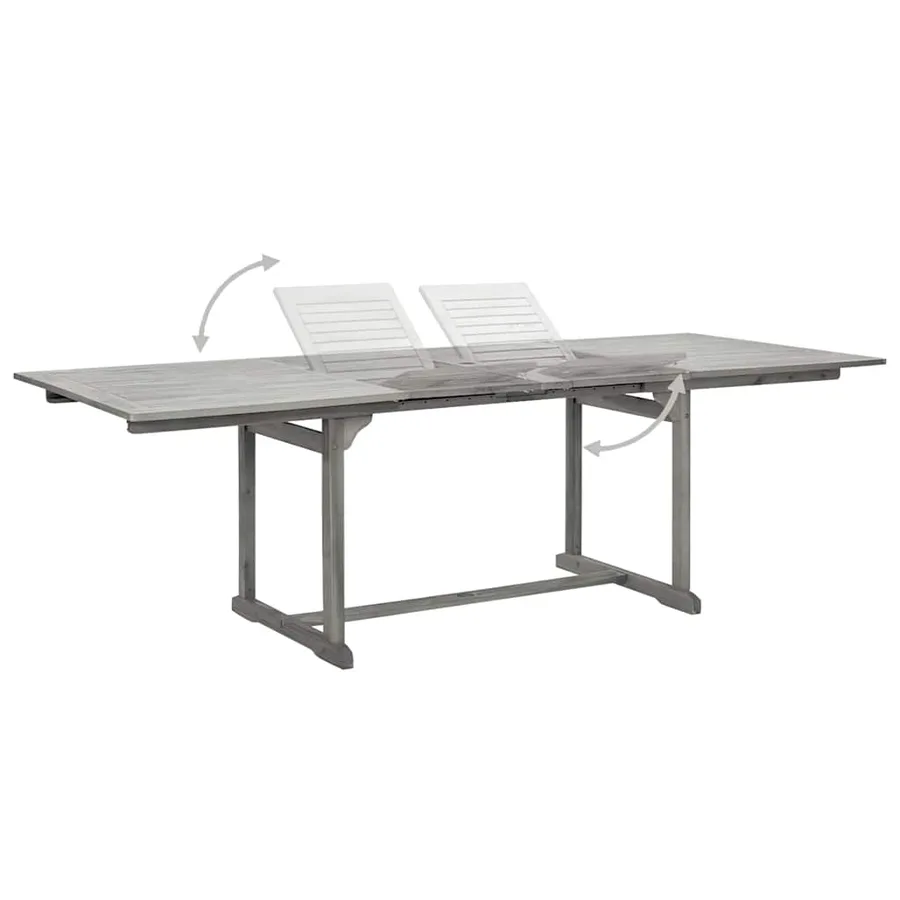 Ensemble à manger de jardin 9 pcs bois d'acacia solide - 5
