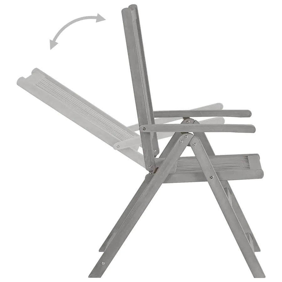 Ensemble à manger de jardin 9 pcs bois d'acacia solide - 8