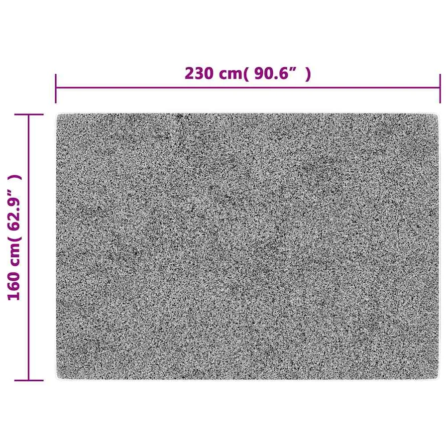Tapis lavable 160x230 cm gris - 7
