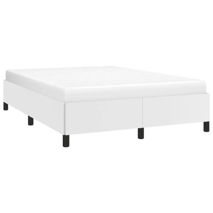 Cadre de lit sans matelas blanc 140x200 cm similicuir - 3