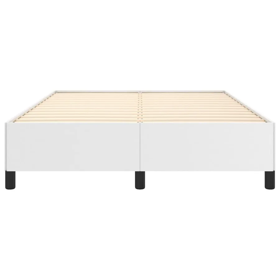 Cadre de lit sans matelas blanc 140x200 cm similicuir - 5
