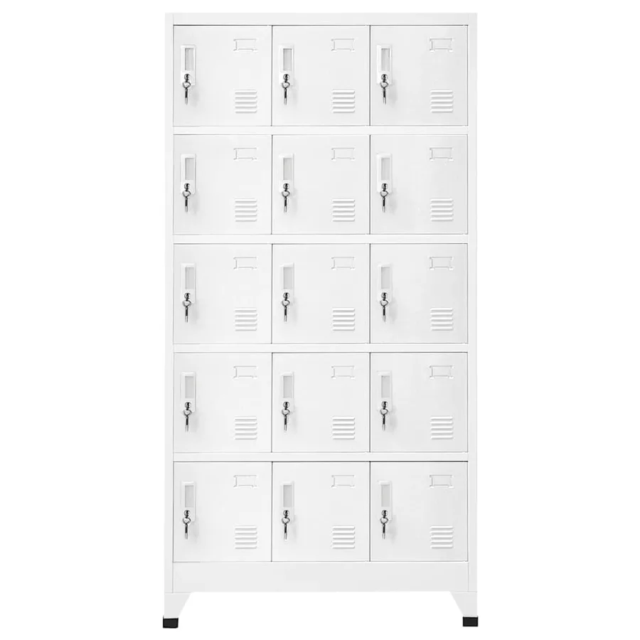 Armoire à casiers Gris clair 90x40x180 cm Acier - 2