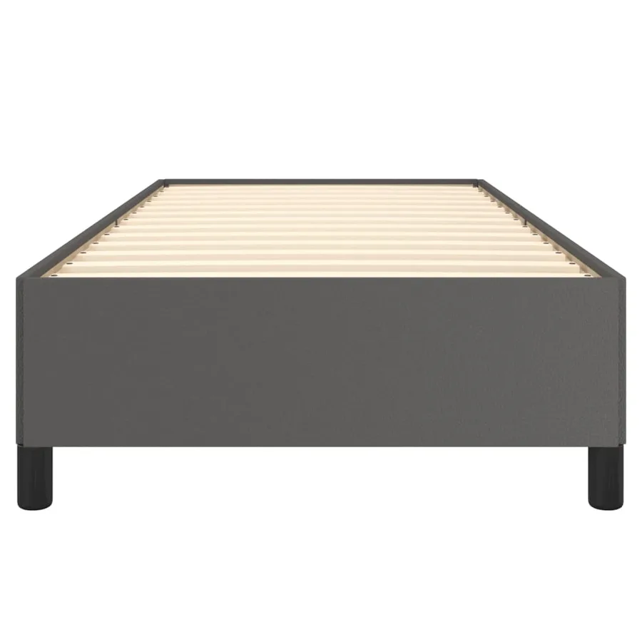 Cadre de lit sans matelas gris 80x200 cm similicuir - 5
