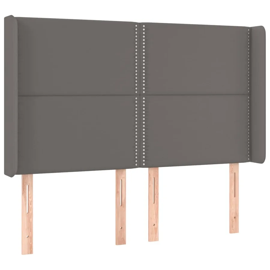 Sommier à lattes de lit matelas LED Gris 140x190cm Similicuir - 7