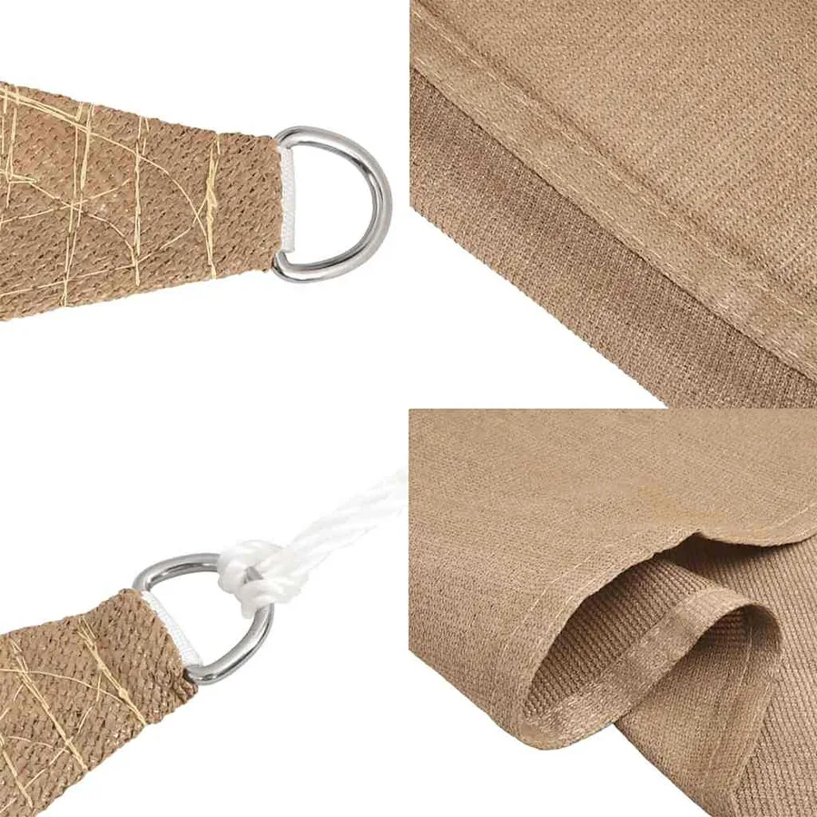 Voile d'ombrage 160 g/m² Taupe 4/5x3 m PEHD - 6