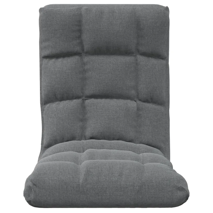 Chaise pliable de sol Gris clair Tissu - 3