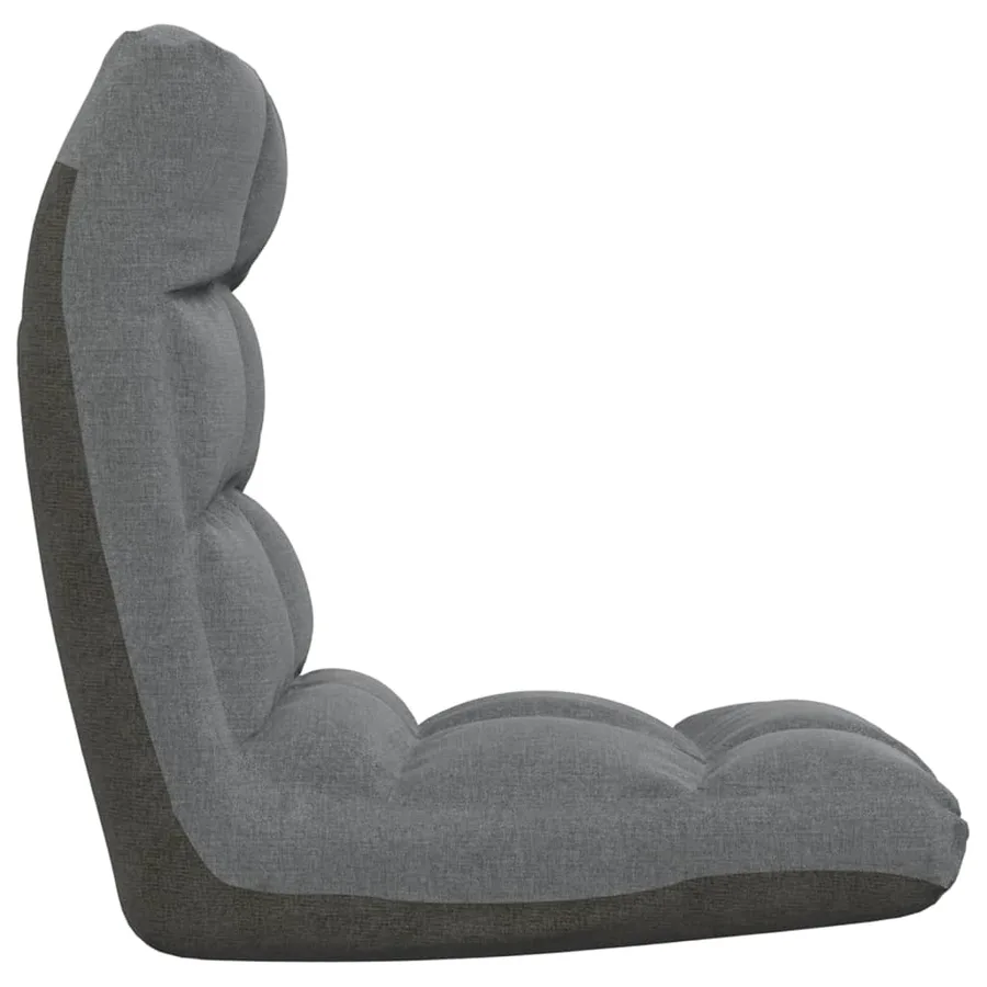 Chaise pliable de sol Gris clair Tissu - 4