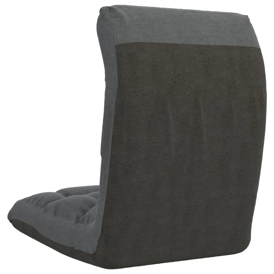 Chaise pliable de sol Gris clair Tissu - 5