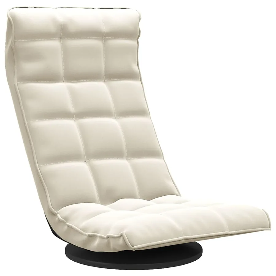 Chaise de sol pivotante Crème Velours - 2