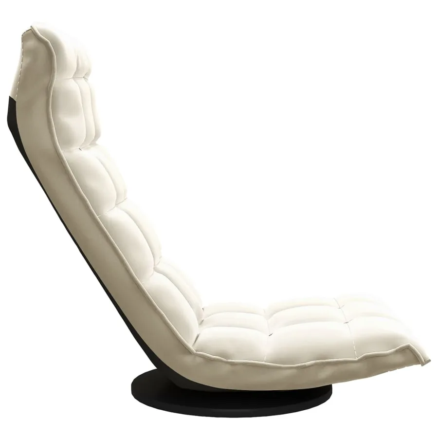 Chaise de sol pivotante Crème Velours - 4