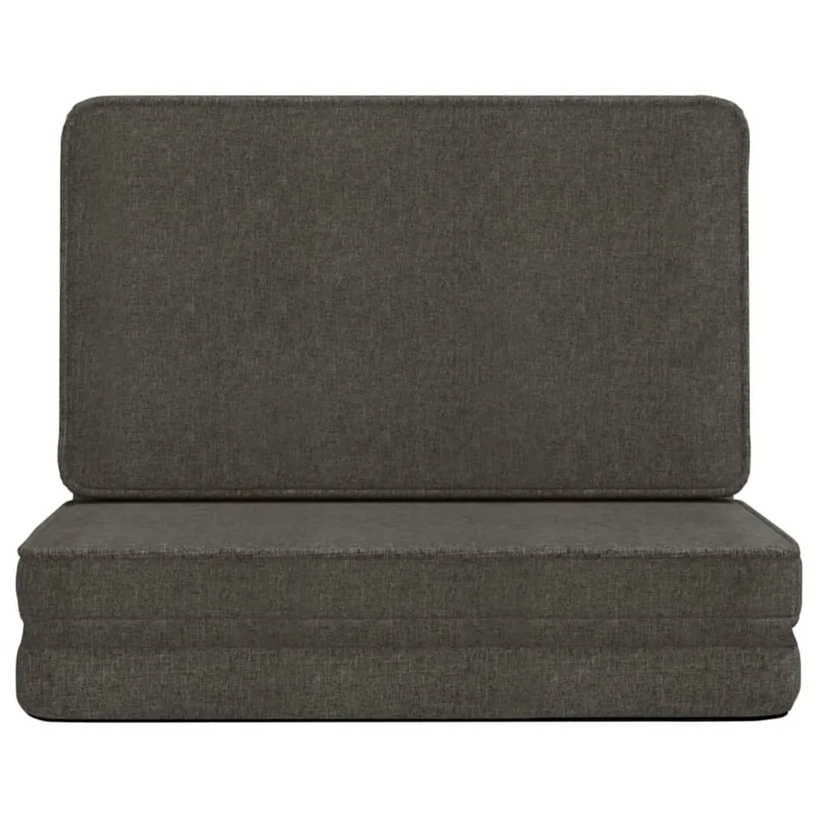 Chaise pliable de sol Gris foncé Tissu - 3