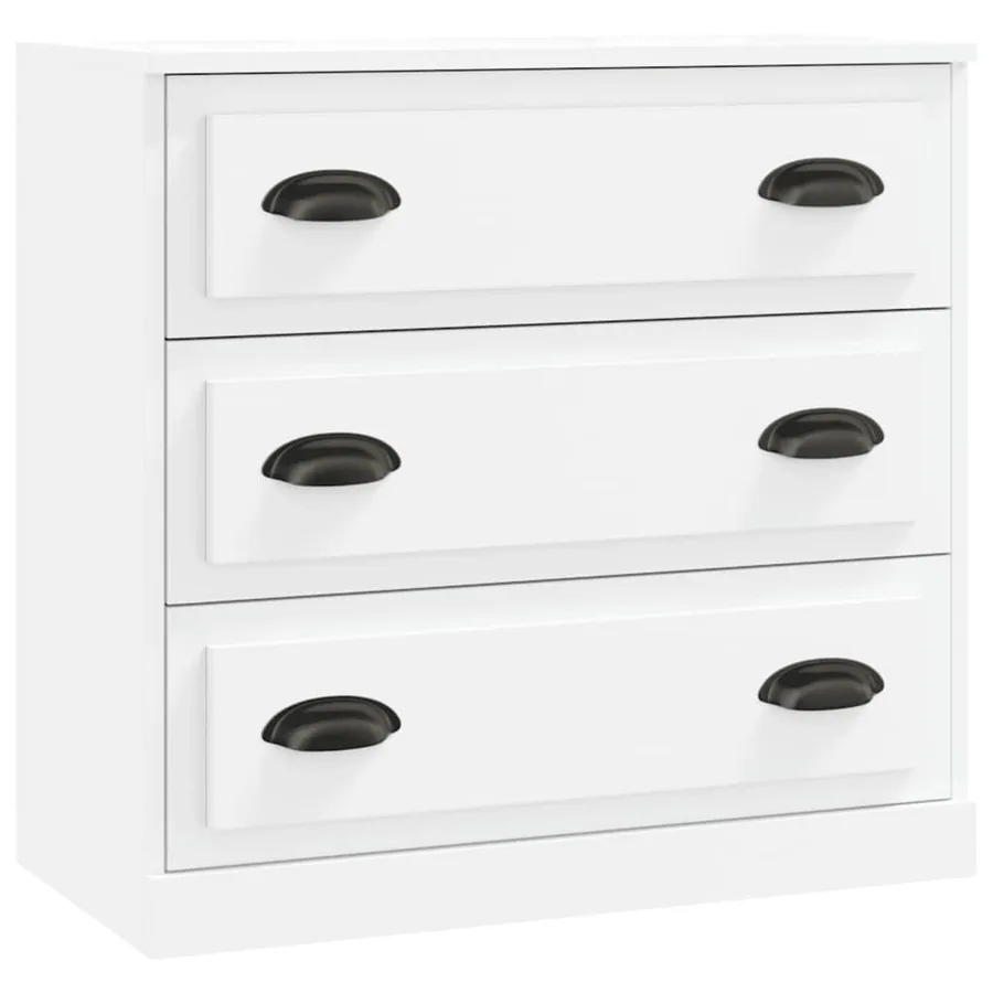 Buffets 3 pcs Blanc Bois d'ingénierie - 4