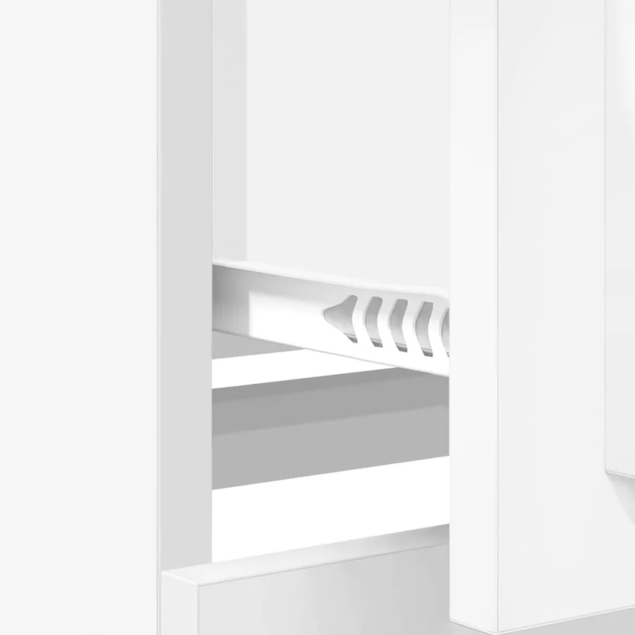 Buffets 3 pcs Blanc Bois d'ingénierie - 6