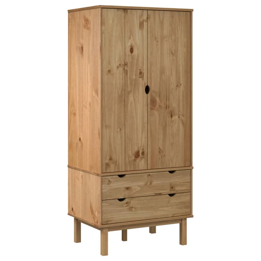 Garde-robe OTTA 76,5x53x172 cm Bois massif de pin - 2