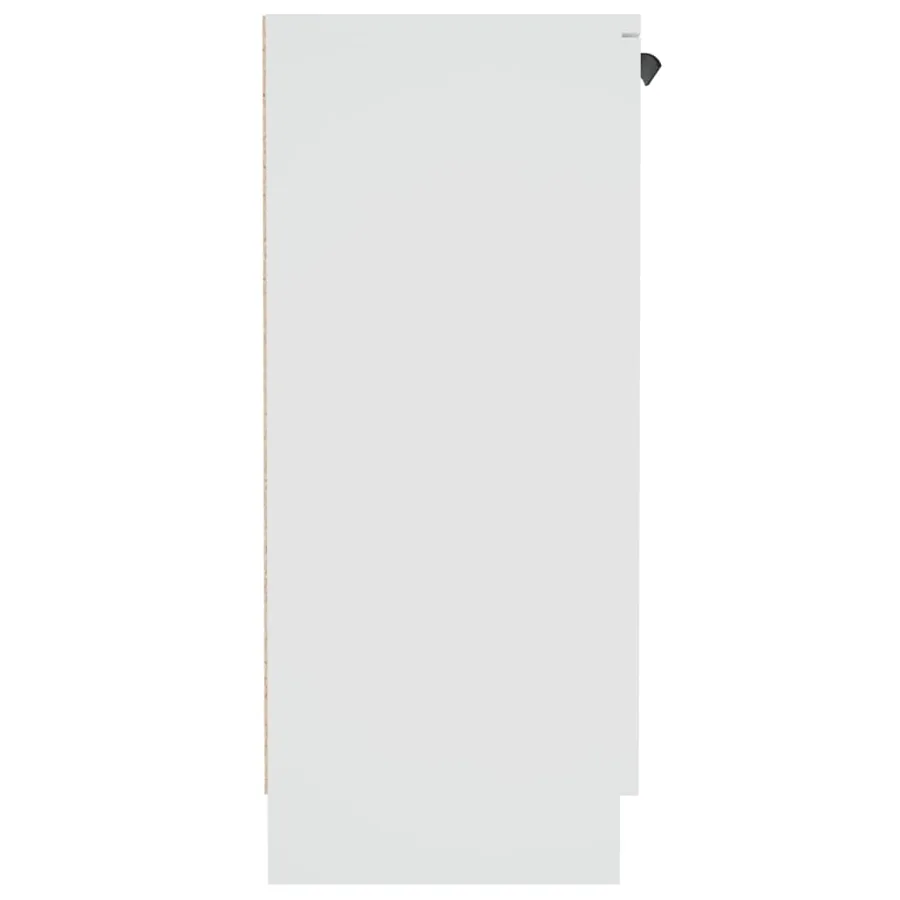 Buffet Blanc 60x30x70 cm Bois d'ingénierie - 4