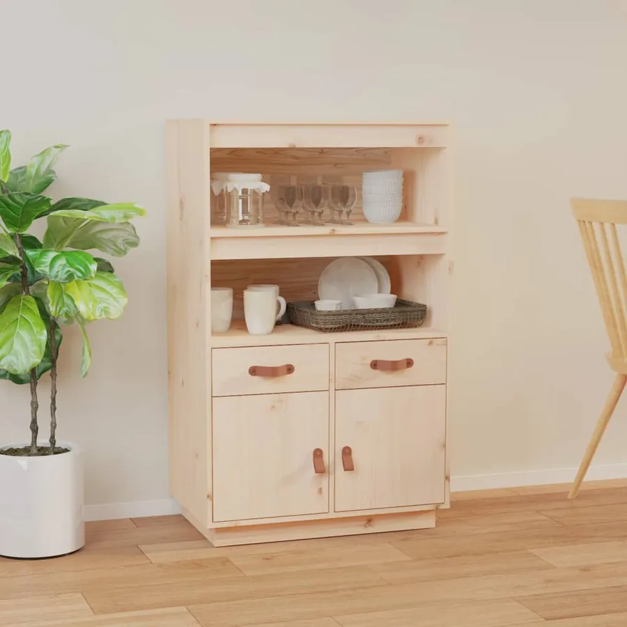 Buffet haut 67x40x108,5 cm Bois massif de pin