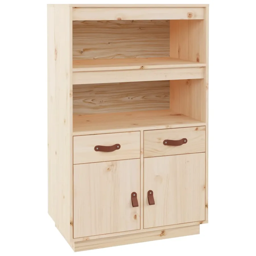 Buffet haut 67x40x108,5 cm Bois massif de pin - 2
