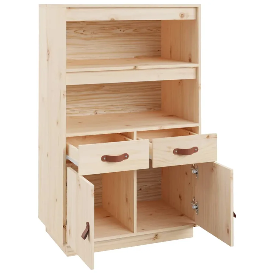Buffet haut 67x40x108,5 cm Bois massif de pin - 7