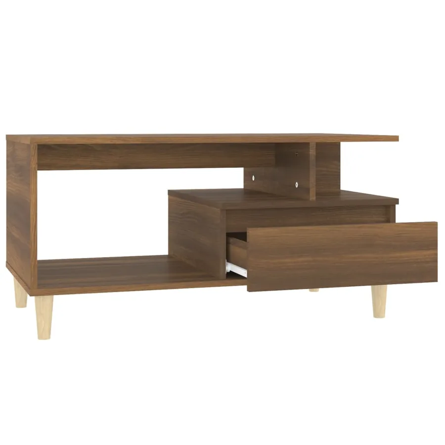 Table basse Chêne marron 90x49x45 cm Bois d'ingénierie - 6