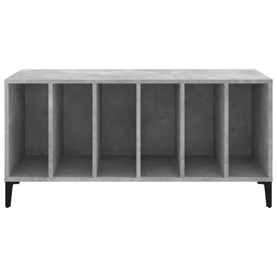 Armoire à disques gris béton 100x38x48 cm bois d'ingénierie - 5