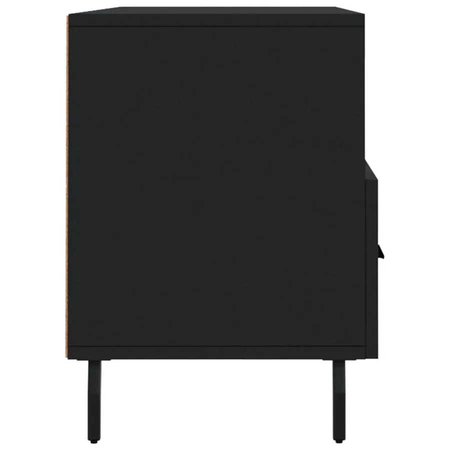 Meuble TV noir 102x36x50 cm bois d'ingénierie - 7
