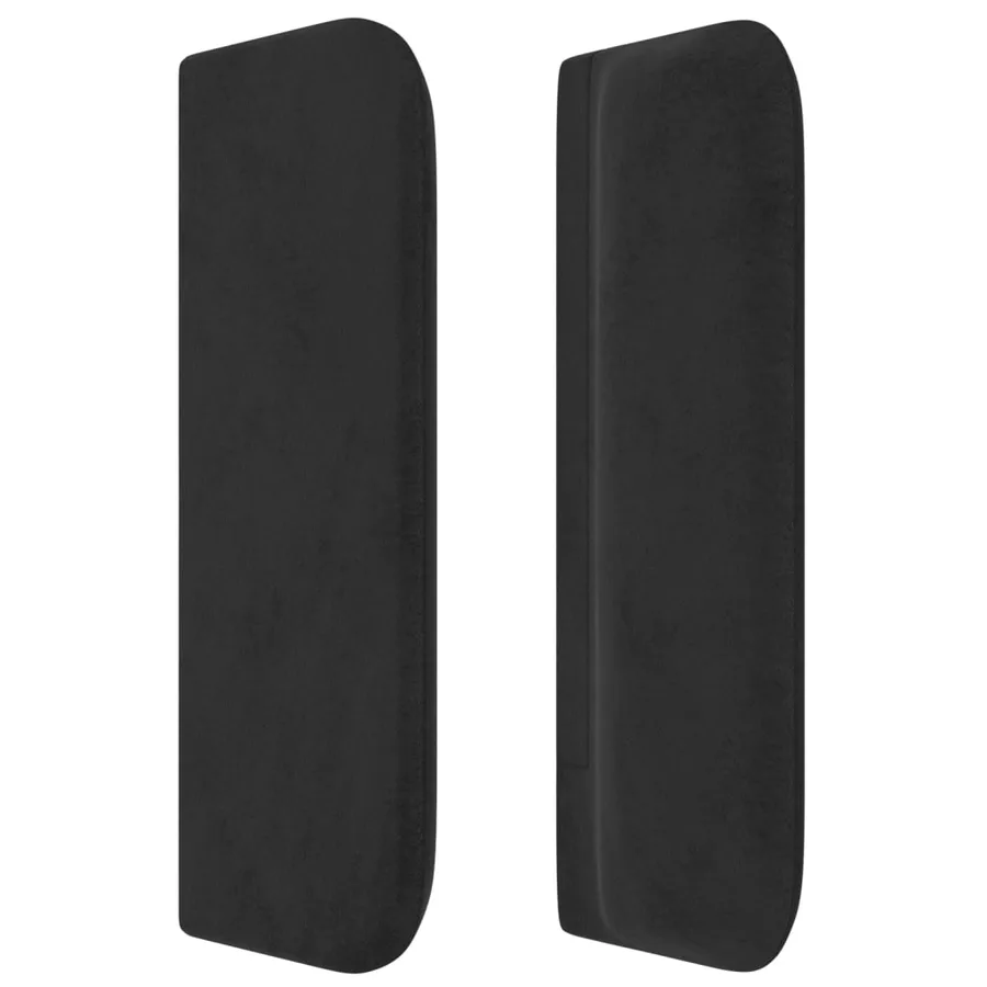 Tête de lit avec oreilles Noir 103x16x78/88 cm Velours - 4