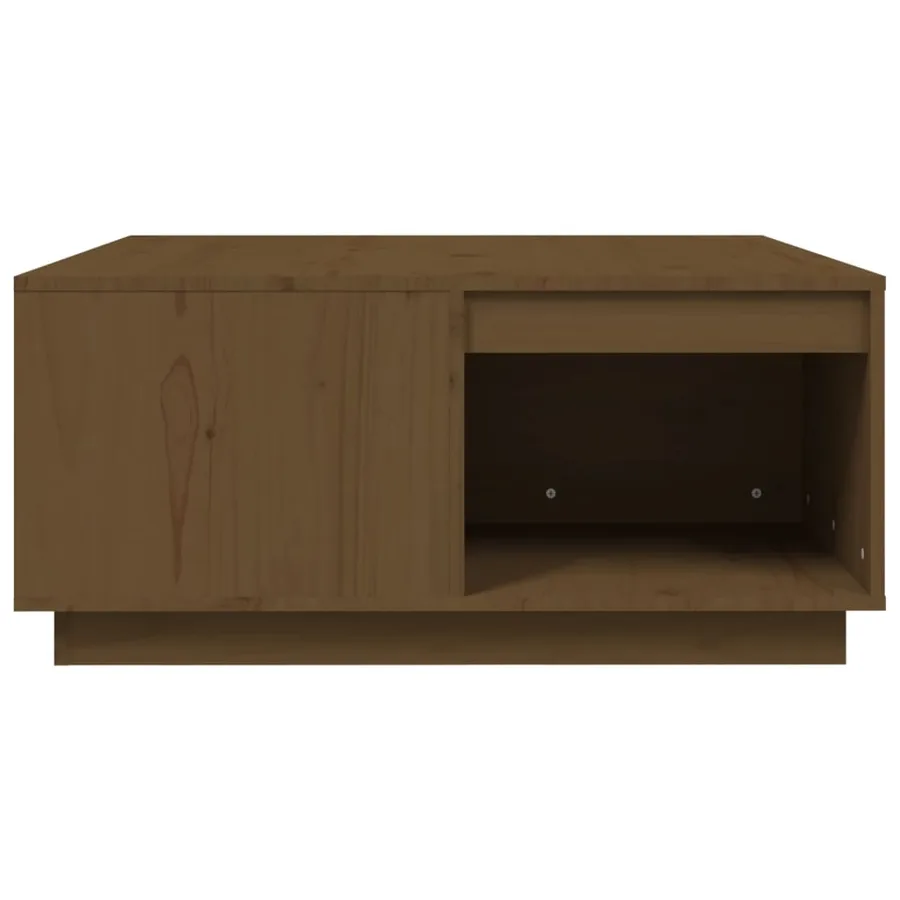 Table basse Marron miel 80x81x36,5 cm Bois massif de pin - 6