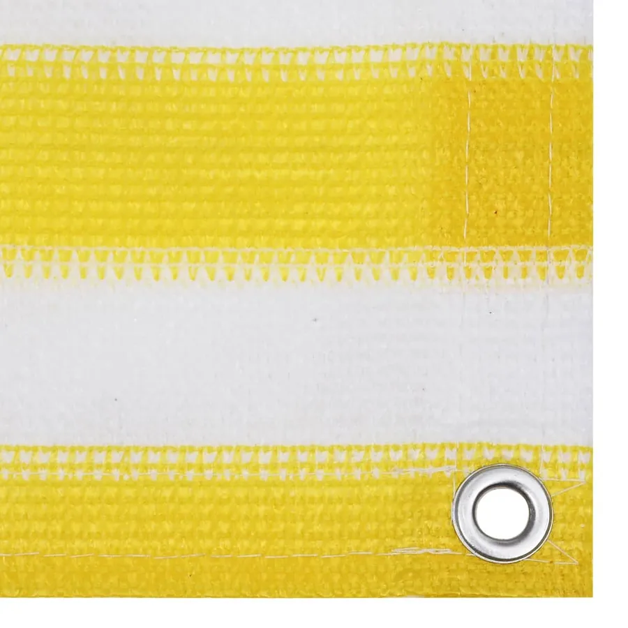 Écran de balcon Jaune et blanc 120x600 cm PEHD - 3