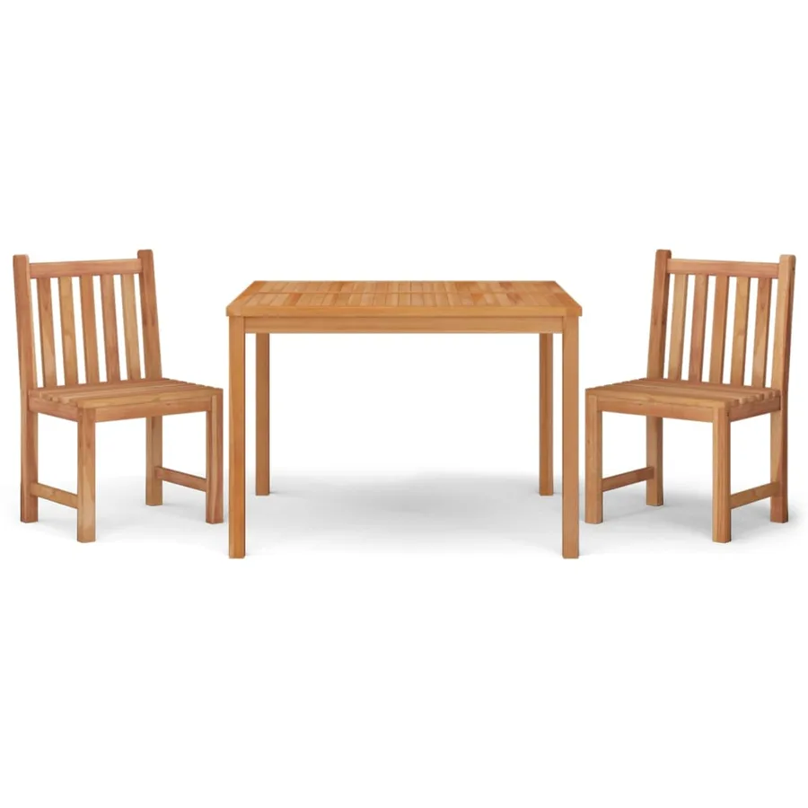 Ensemble à manger de jardin 3 pcs Bois de teck massif - 2